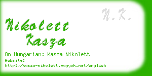 nikolett kasza business card